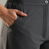 Women's Everyday Multipocketed Workleisure Pants with Zipper and button closure
