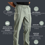 Men's Pintuck Stylish workleisure pant with elasticated drawstring