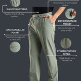 Men's Pintuck Stylish workleisure pant with elasticated drawstring