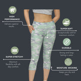 Women's Camouflage Slim-Fit Elasticated Capris