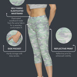 Women's Camouflage Slim-Fit Elasticated Capris