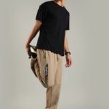 Men's Woven Boxy Jogger with Zipper Pocket