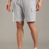 Men Cargo Shorts With Elasticated Waist Band And Adjustable Drawstring