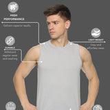 Men's Breathable Maroon Sleeveless Muscle Tee