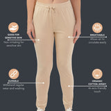 Women Organic Cotton Joggers Pant With Side Pockets and Adjustable Waist