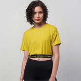 Women's Crop Top With Elastic Branding