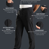 Men's Pintuck Pants with Double Button & Zipper Closure