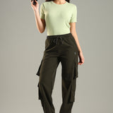 Women Stylish Multi pocket Pants with Adjustable Drawstring