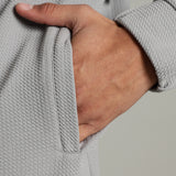 Men’s Half Reverse Zip Jacket with Printed Flap & Zipper Pocket