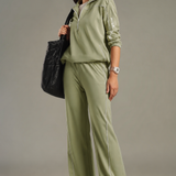 On-Trend Relaxed Fit Pullover Featuring Side Graphics and Quarter-Zip highneck Collar