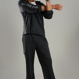 Men’s Raglan Hoodie & Jogger Set with Zipper Pockets & Flap Detail
