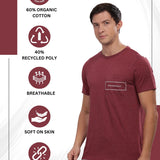 Men's Super Stylish Organic Cotton T Shirt With Printed Chest Pocket