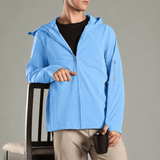 Men's All-Weather Water-Repellent Hoodie Jacket with Thumb hole