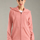 Women's Hooded Water-repellent Jacket with Thumb hole Sleeve