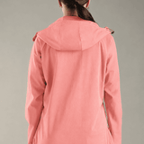 Women's Hooded Water-repellent Jacket with Thumb hole Sleeve