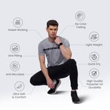 Men Chest Tape Training T-Shirt