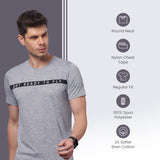 Men Chest Tape Training T-Shirt