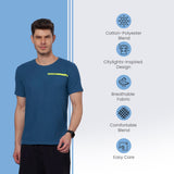 Men Breathable Training Outdoor T-Shirt (Blue)
