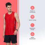 Men Breathable Muscle Tee for Running/Training/ Gym workout