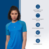 Women's Breathable Raglan Mesh Sleeve T-Shirt