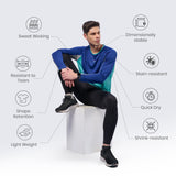 Men breathable color block full sleeve T-shirt for Running/Training/ Gym workout/sports