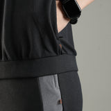 Women’s Half Sleeve V-Neck Textured Zipper Jacket