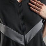 Women’s Half Sleeve V-Neck Textured Zipper Jacket
