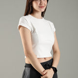 Women's High-neck Corset Top with Raglan Sleeves