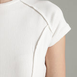 Women's High-neck Corset Top with Raglan Sleeves