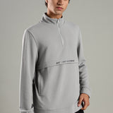 Men’s Half Reverse Zip Jacket with Printed Flap & Zipper Pocket