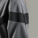 Women’s Half Sleeve V-Neck Textured Zipper Jacket