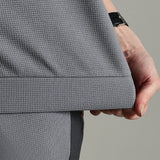 Women’s Half Sleeve V-Neck Textured Zipper Jacket