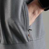 Women’s Half Sleeve V-Neck Textured Zipper Jacket