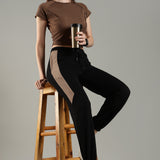 Women's High-neck Corset Top with Raglan Sleeves