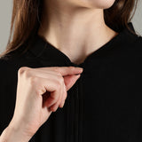 Women’s Half Sleeve V-Neck Textured Zipper Jacket