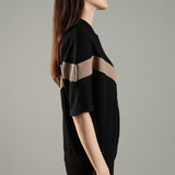 Women’s Half Sleeve V-Neck Textured Zipper Jacket