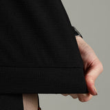 Women’s Half Sleeve V-Neck Textured Zipper Jacket