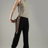 Women’s Sleeveless Hoodie with Adjustable Waist and Kangaroo Pocket