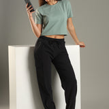 Women’s super stretchy ultra soft sweat wicking Nylon crop top
