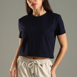Women’s Super Stretchable Nylon Crop Top