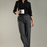 Women's Everyday Multipocketed Workleisure Pants with Zipper and button closure