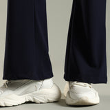 DOMIN8 Women Flared Mid-Rise Trousers