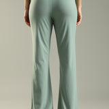 DOMIN8 Women Flared Mid-Rise Trousers