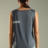 Women's Scoop Neck Tank Top with Chest Print