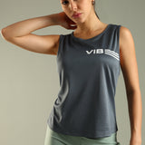 Women's Scoop Neck Tank Top with Chest Print
