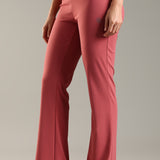 DOMIN8 Women Flared Mid-Rise Trousers