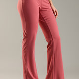 DOMIN8 Women Flared Mid-Rise Trousers