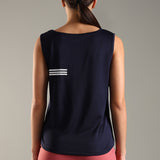 Women's Scoop Neck Tank Top with Chest Print