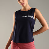 Women's Scoop Neck Tank Top with Chest Print