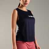 Women's Scoop Neck Tank Top with Chest Print